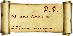 Pohrancz Viviána névjegykártya